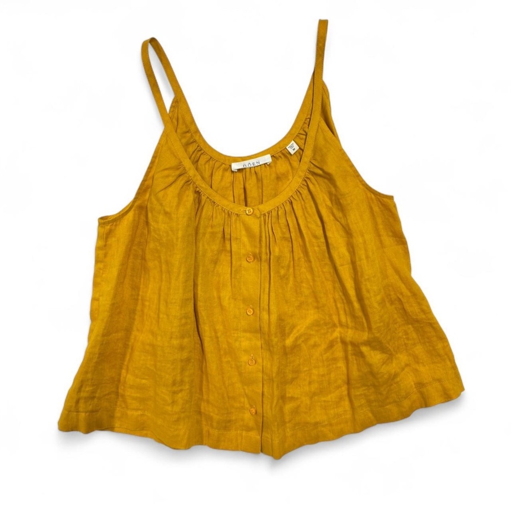 ‼️SOLD! DO NOT BUY! ‼️Dôen Nalina Yellow Linen Tank Top Blouse